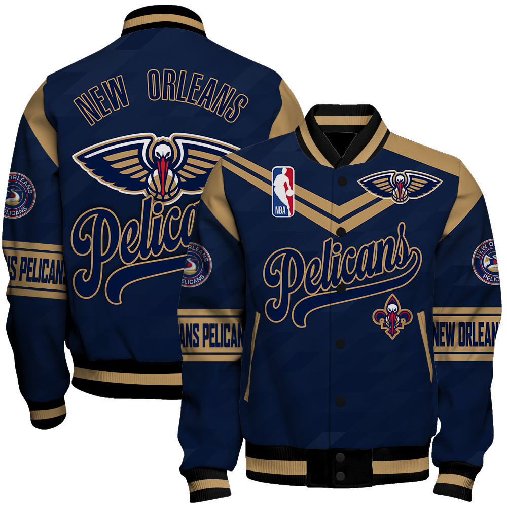 new orleans pelicans nba baseball varsity jacket baseball jacket all over print sfat v9 od2zl