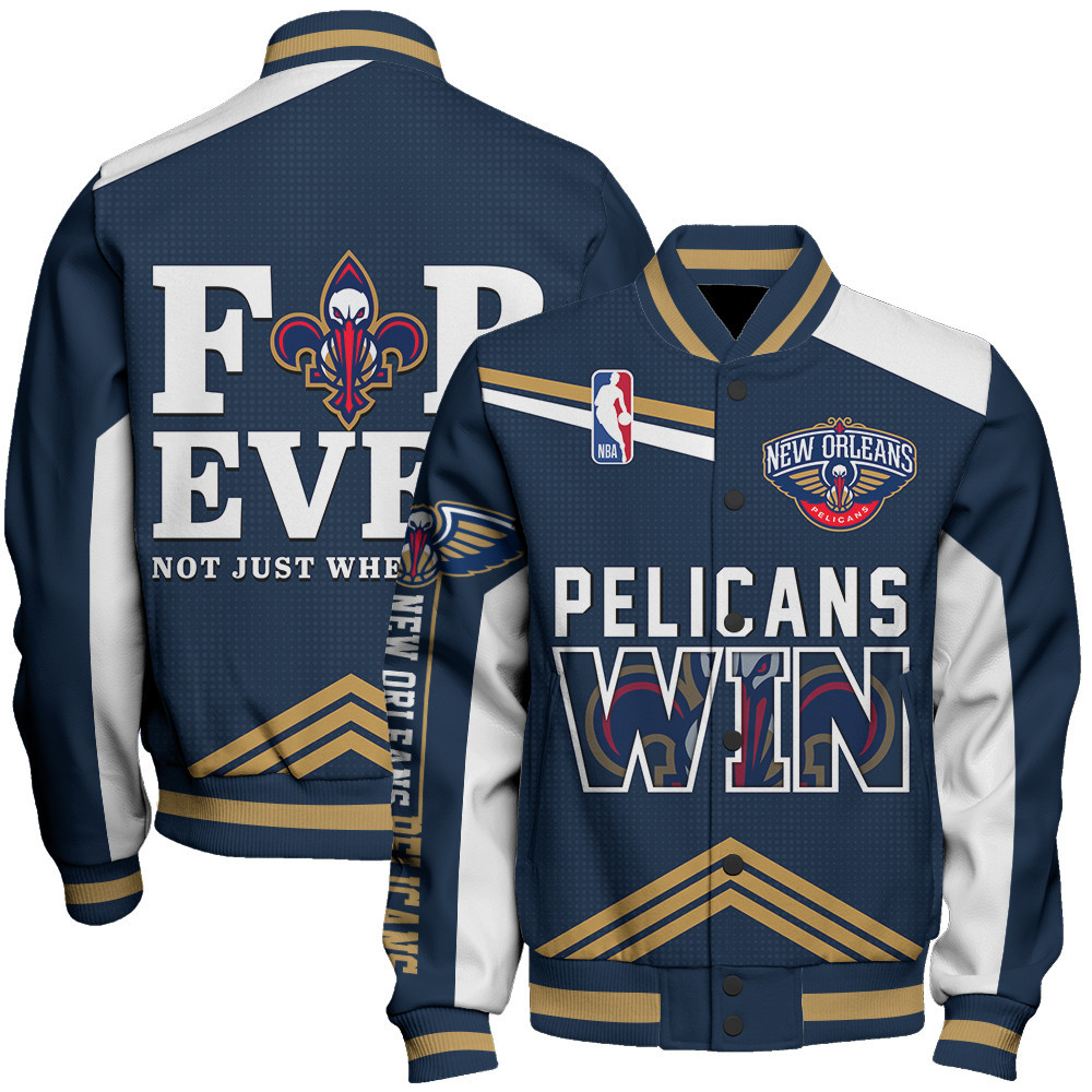 new orleans pelicans nba baseball varsity jacket baseball jacket all over print stm v15 w5rnq