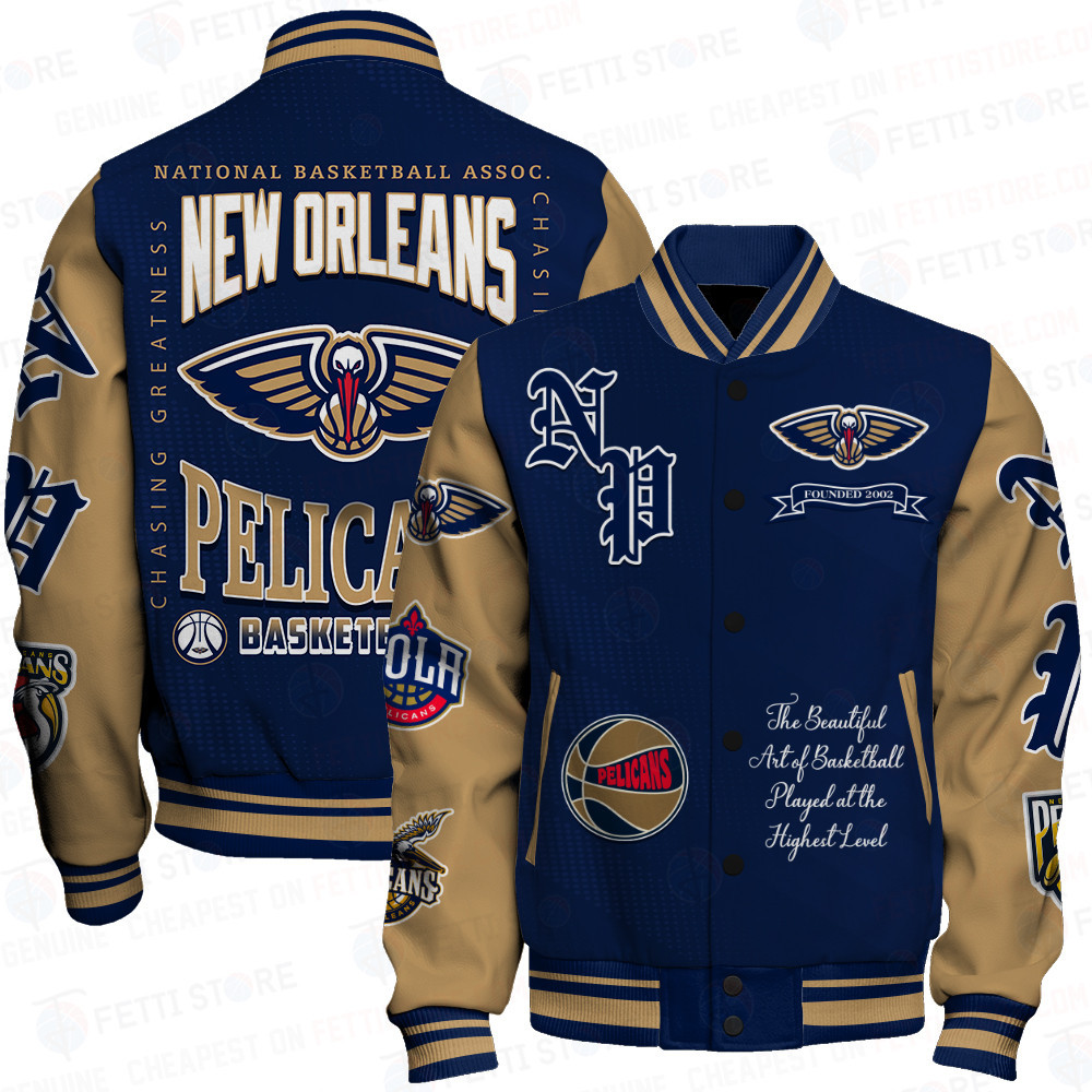 new orleans pelicans nba print baseball varsity jacket baseball jacket all over print sfat v25 rbxy6