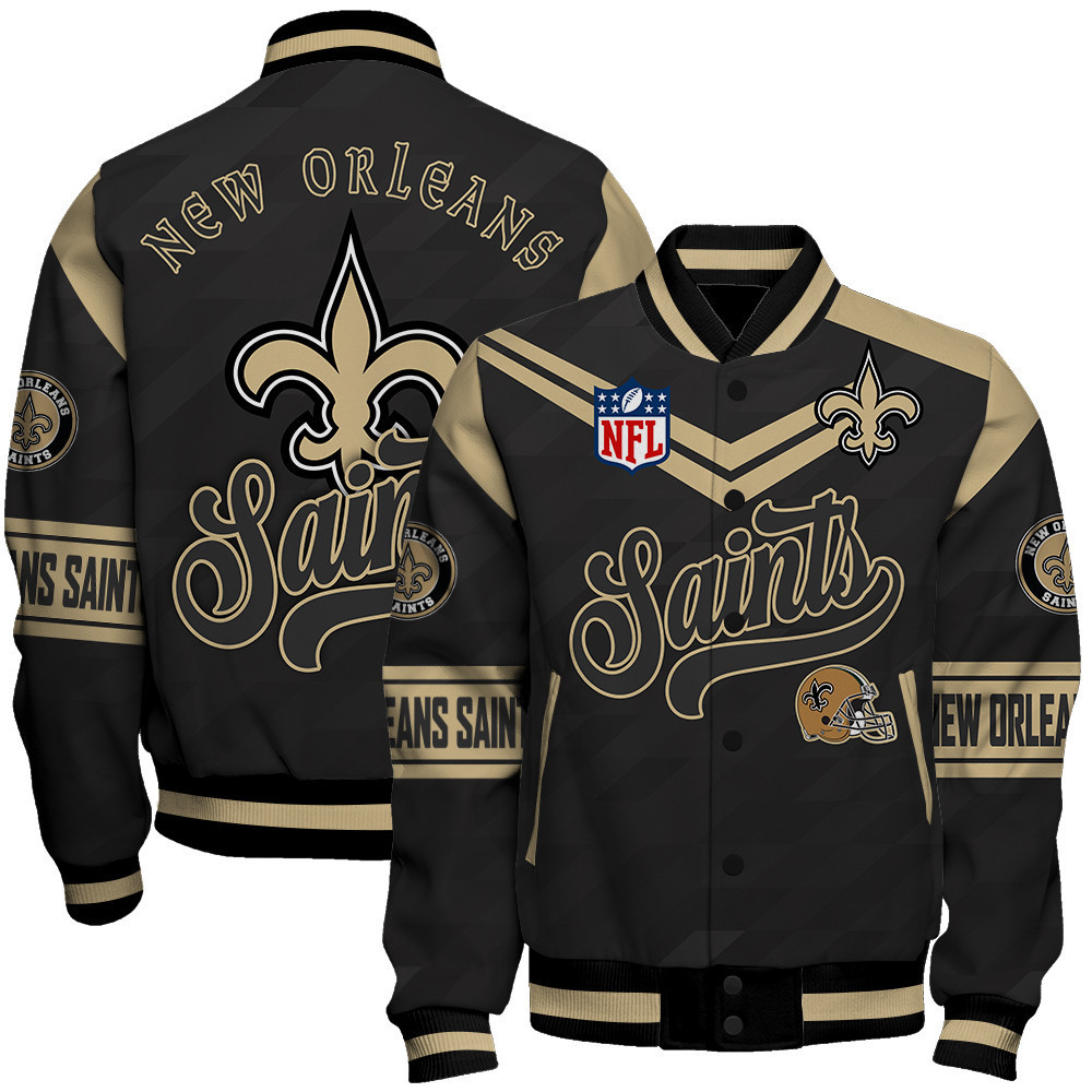 new orleans saints american football league pattern baseball varsity jacket baseball jacket all over print sh1 v2 apsbn