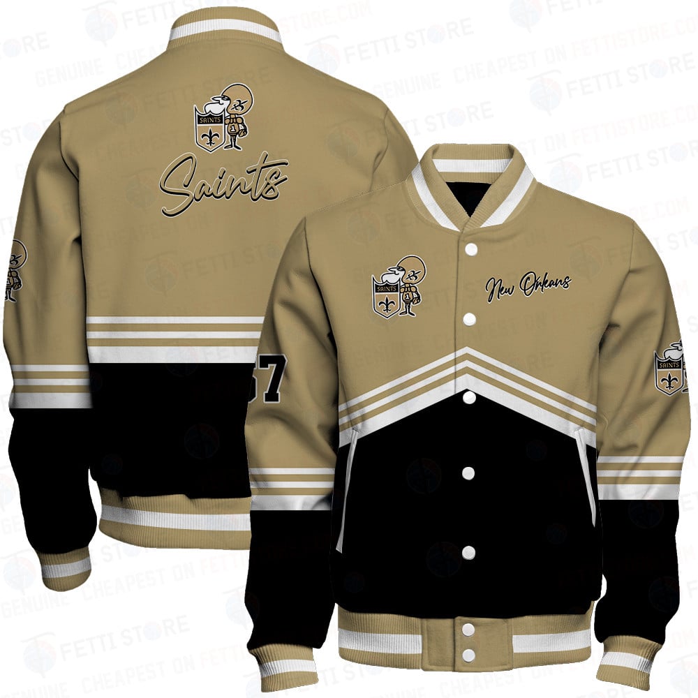 new orleans saints baseball varsity jacket baseball jacket all over print wf kafrz