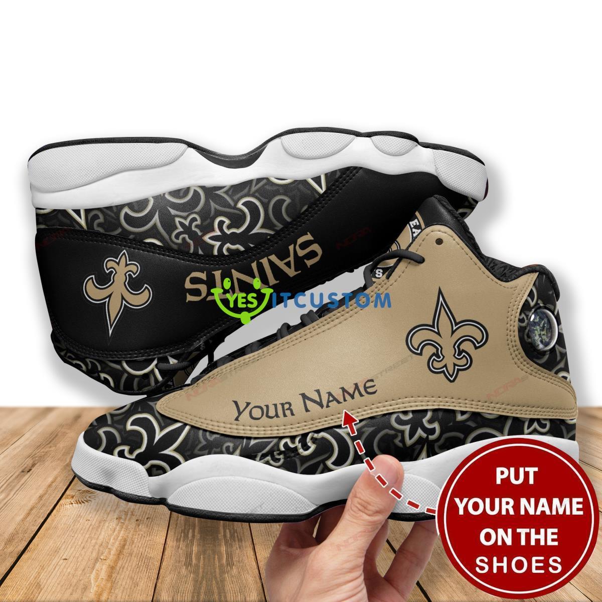 new orleans saints football team best custom name air jordan 13 shoes