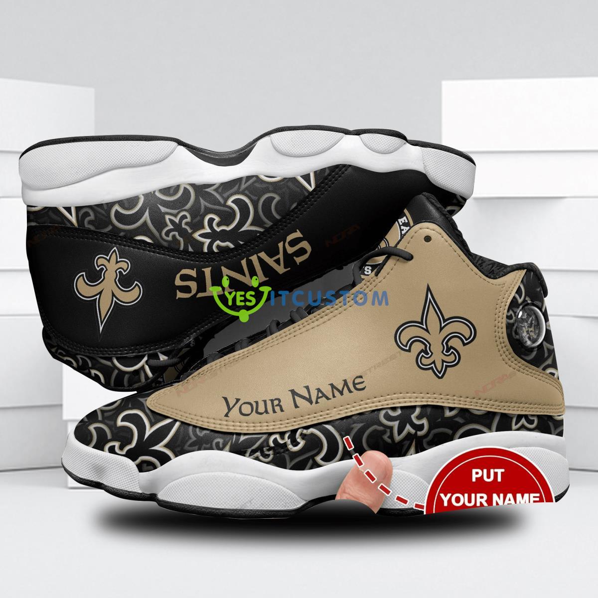 new orleans saints football team great custom name air jordan 13 shoes