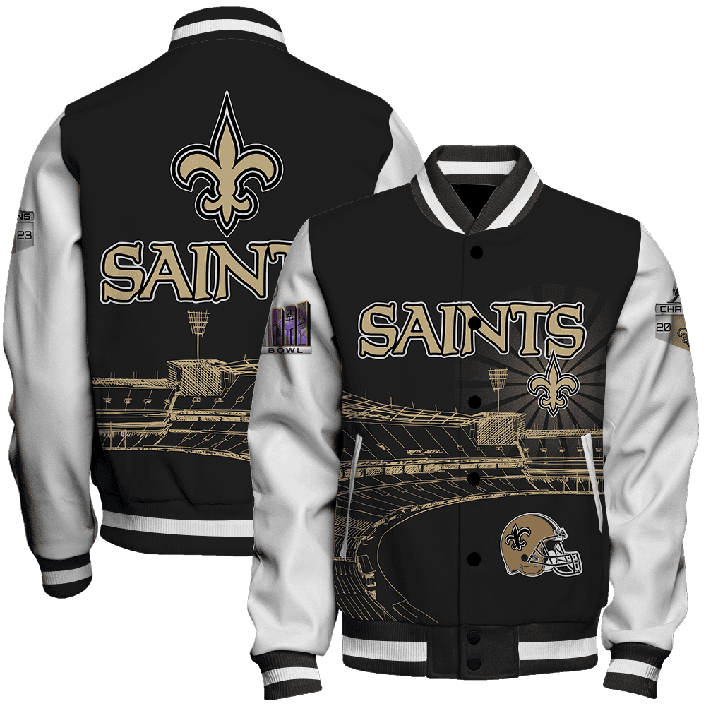 new orleans saints nfl 2023 nfl baseball varsity jacket baseball jacket all over print akzrm