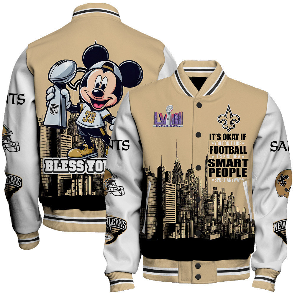 new orleans saints nfl baseball varsity jacket baseball jacket all over print stm v5 oa6rj