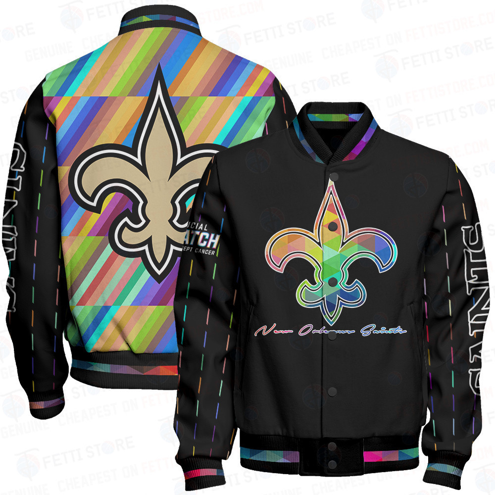 new orleans saints nfl baseball varsity jacket baseball jacket all over print v2 so40o