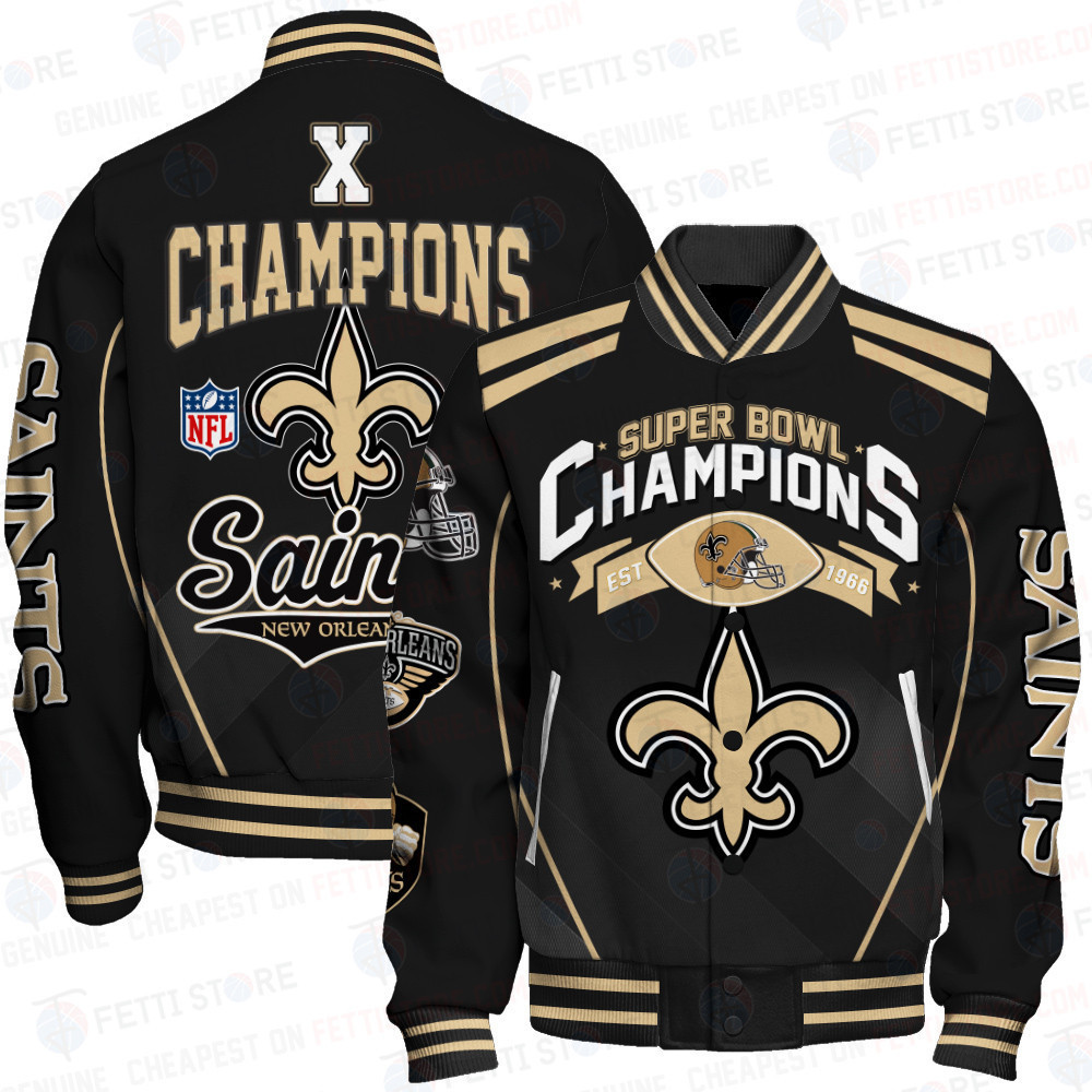 new orleans saints nfl champions baseball varsity jacket baseball jacket all over print 0upiu