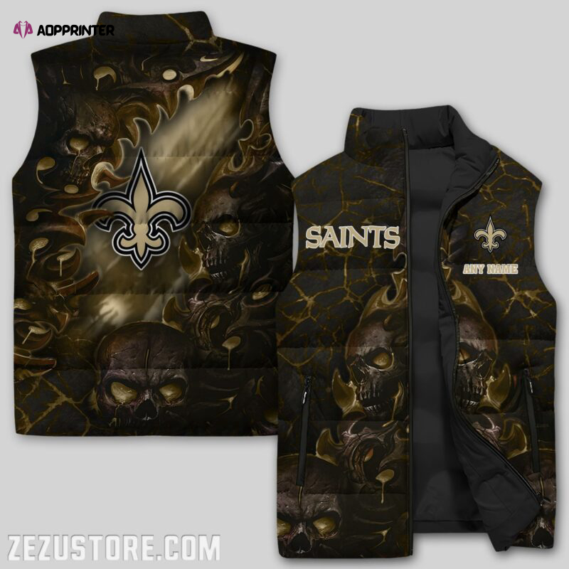 new orleans saints nfl sleeveless puffer jacket custom for fans gifts 6