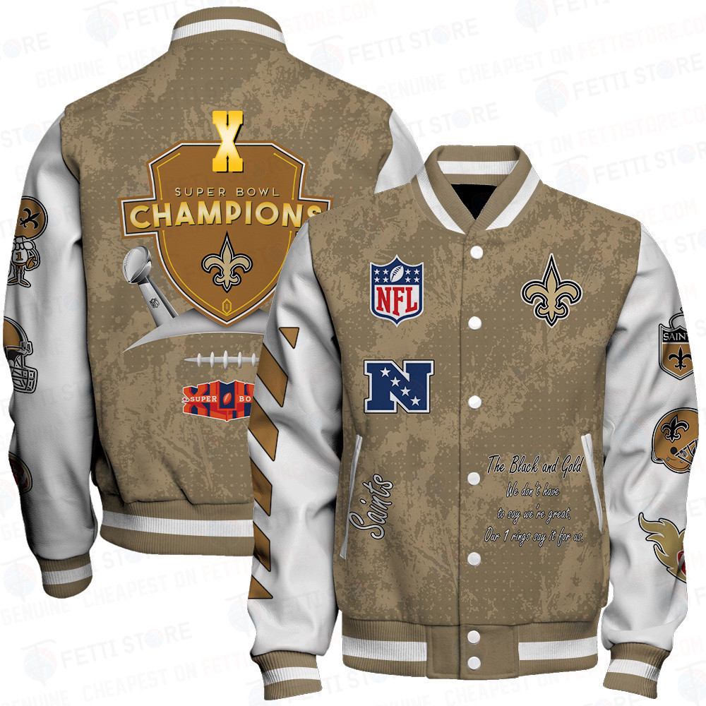 new orleans saints x champions print baseball varsity jacket baseball jacket all over print sfat v9 vsqww