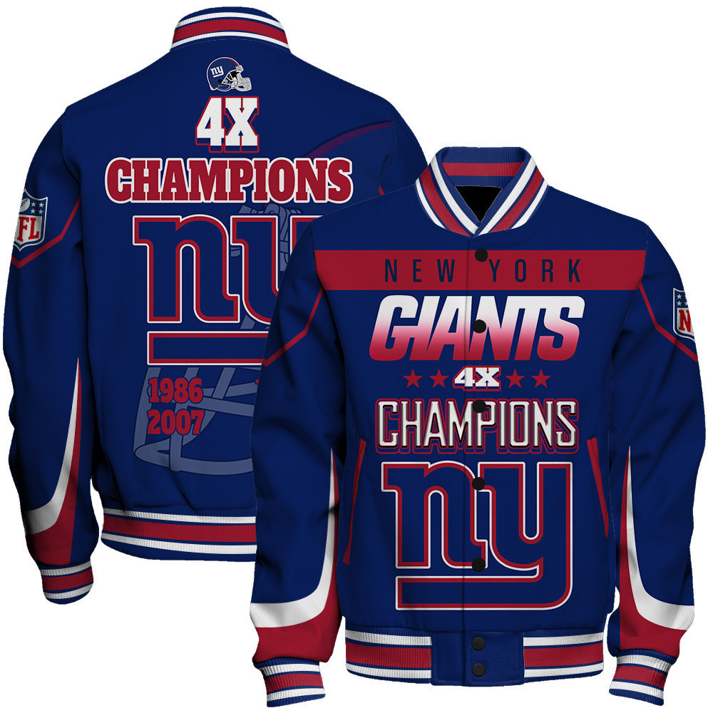 new york giants 4x super bowl champions baseball varsity jacket baseball jacket all over print ymklz