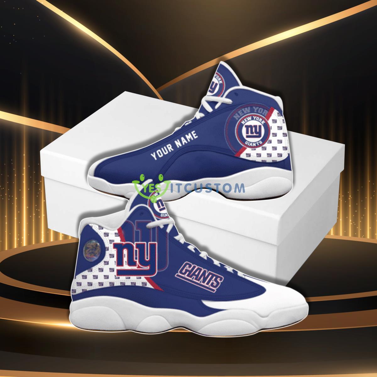 new york giants football team best air jordan 13 custom name sneakers