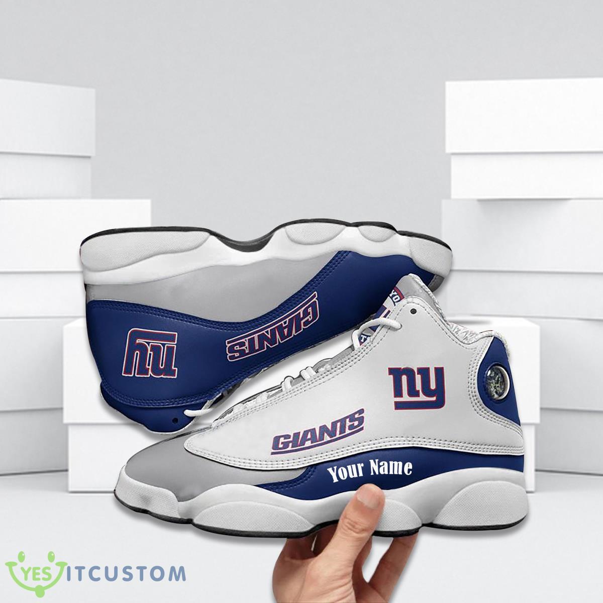 new york giants football team custom name air jordan 13 sneakers best gift for fans