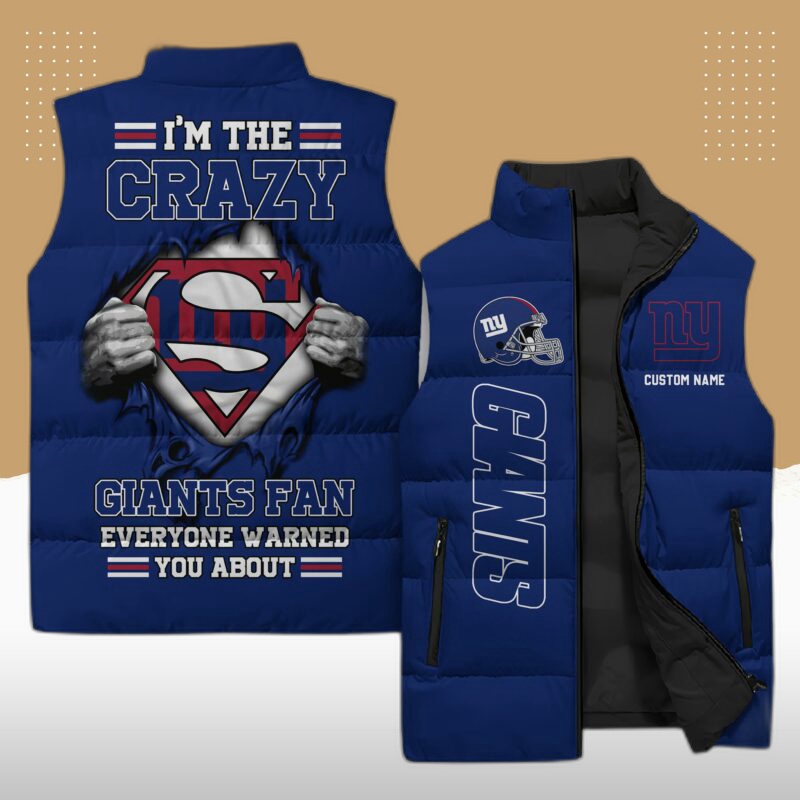 new york giants nfl sleeveless puffer jacket custom for fans gifts dNCCRL