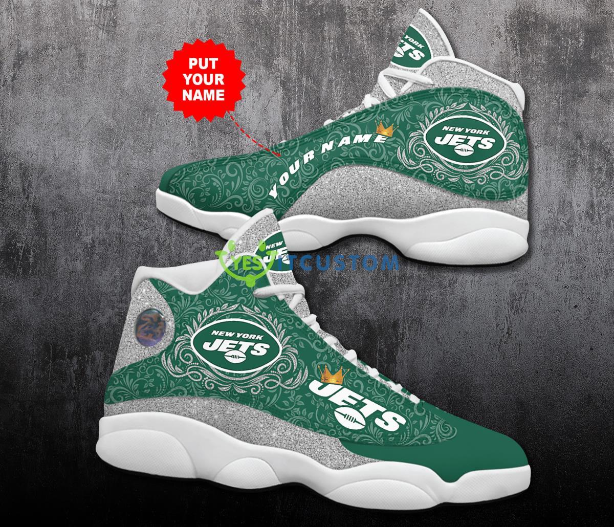 new york jets air jordan 13 custom name shoes