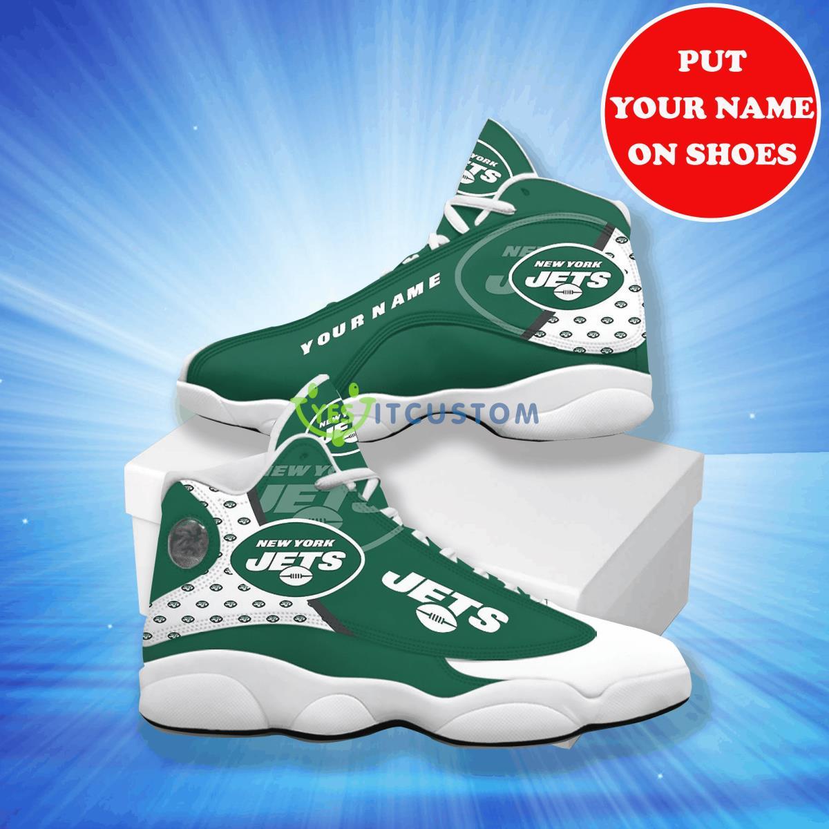 new york jets football best air jordan 13 custom name shoes