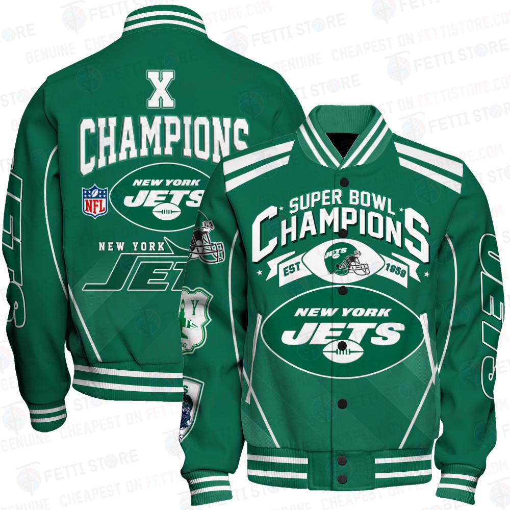 new york jets nfl champions baseball varsity jacket baseball jacket all over print leood