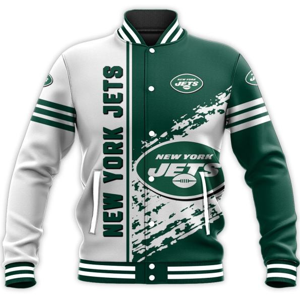 new york jets nfl football helmet team color painting 3d print baseball varsity jacket baseball jacket all over print p3msx