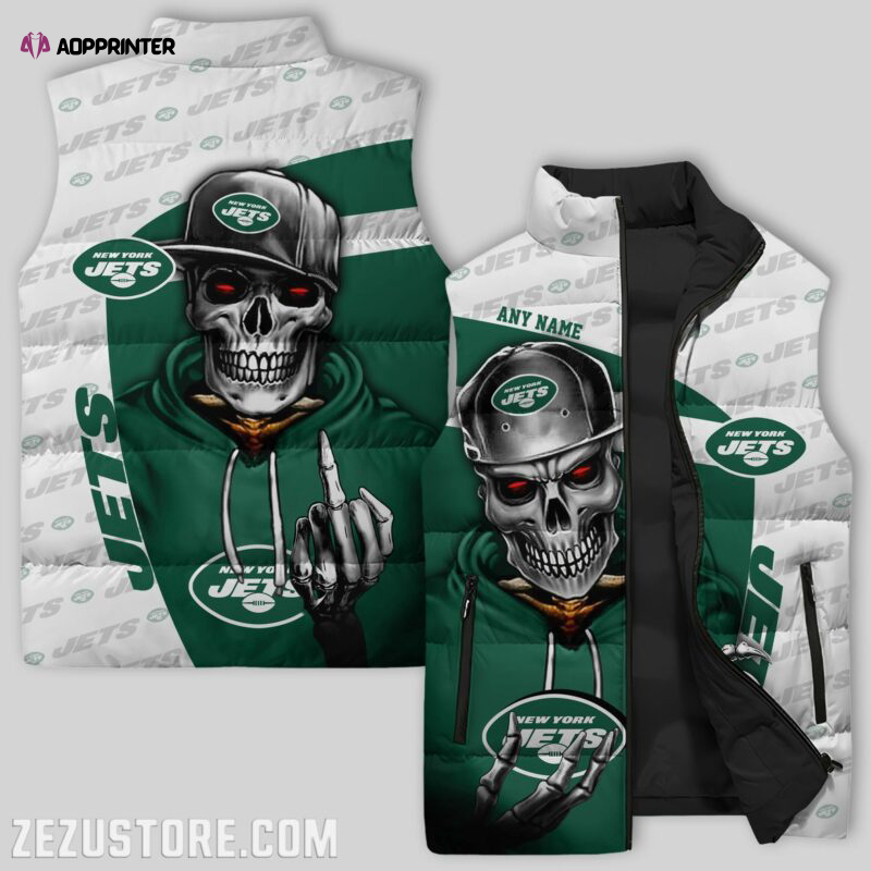 new york jets sleeveless puffer jacket custom for fans spj1606