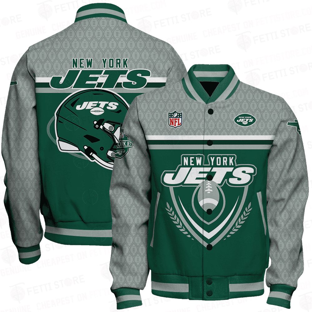 new york jets traditional football pattern baseball varsity jacket baseball jacket all over print wxnun