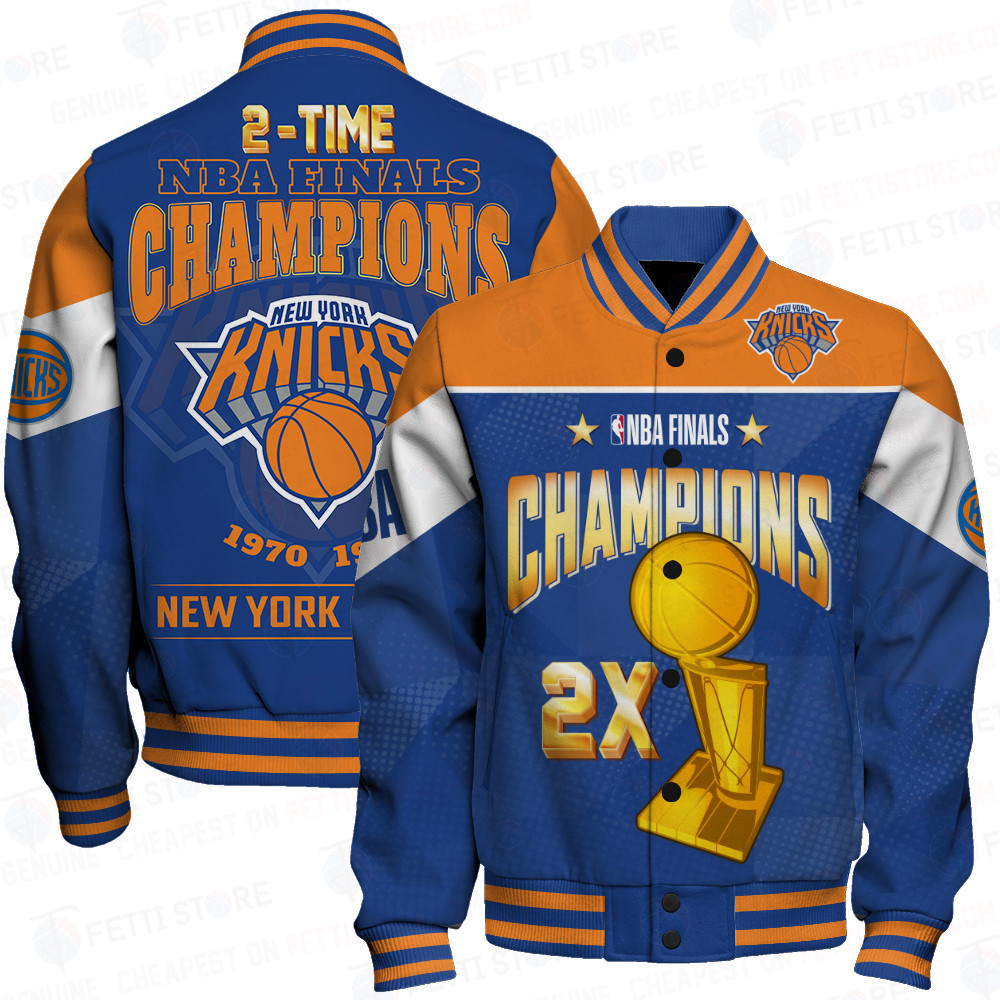 new york knicks champions print baseball varsity jacket baseball jacket all over print sfat v5 00ajm