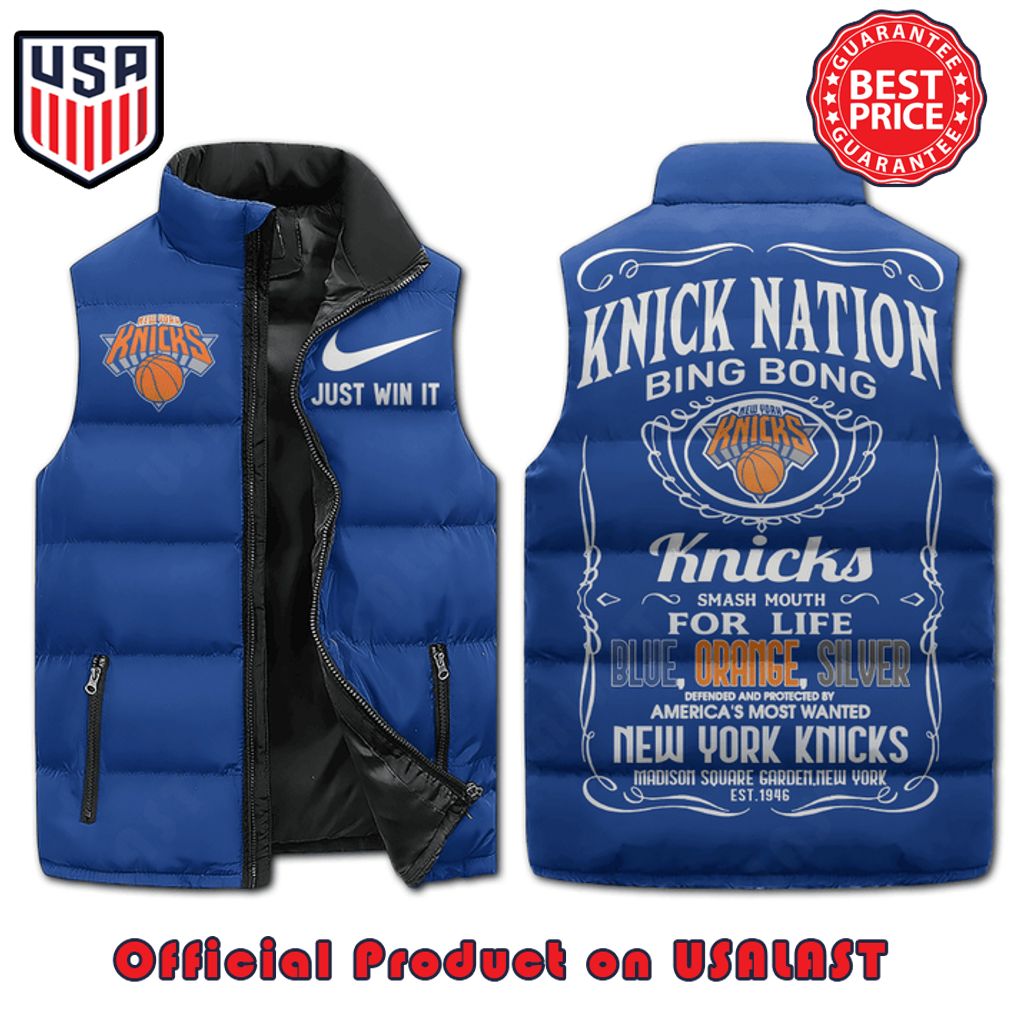 new york knicks nation bing bong just win it nike puffer sleeveless jacket 1 V5ggR