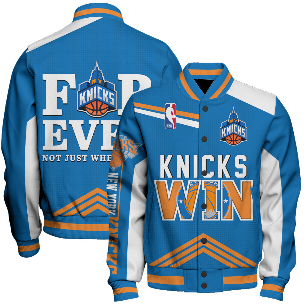 new york knicks nba baseball varsity jacket baseball jacket all over print stm v15 ngokj