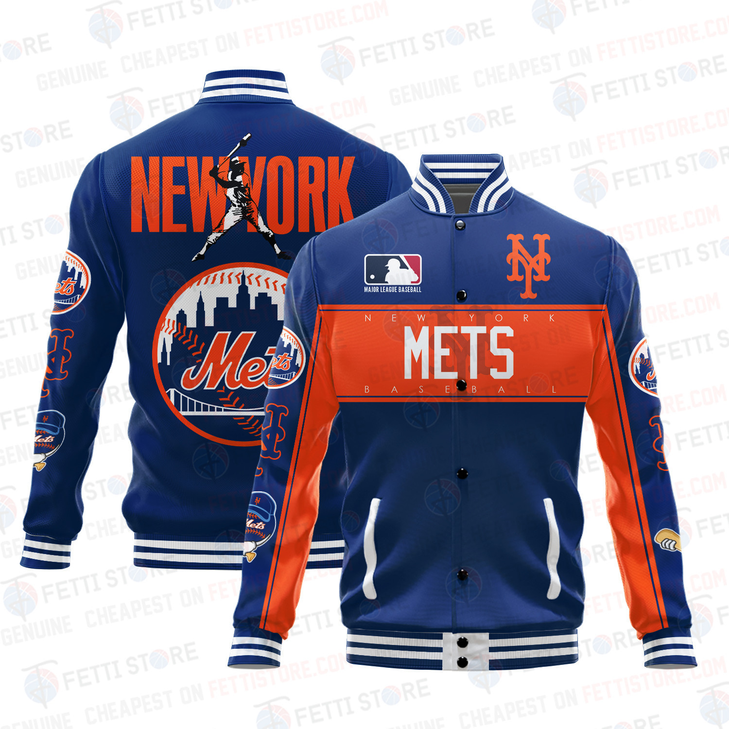 new york mets american league baseball vintage pattern baseball varsity jacket baseball jacket all over print mftfr