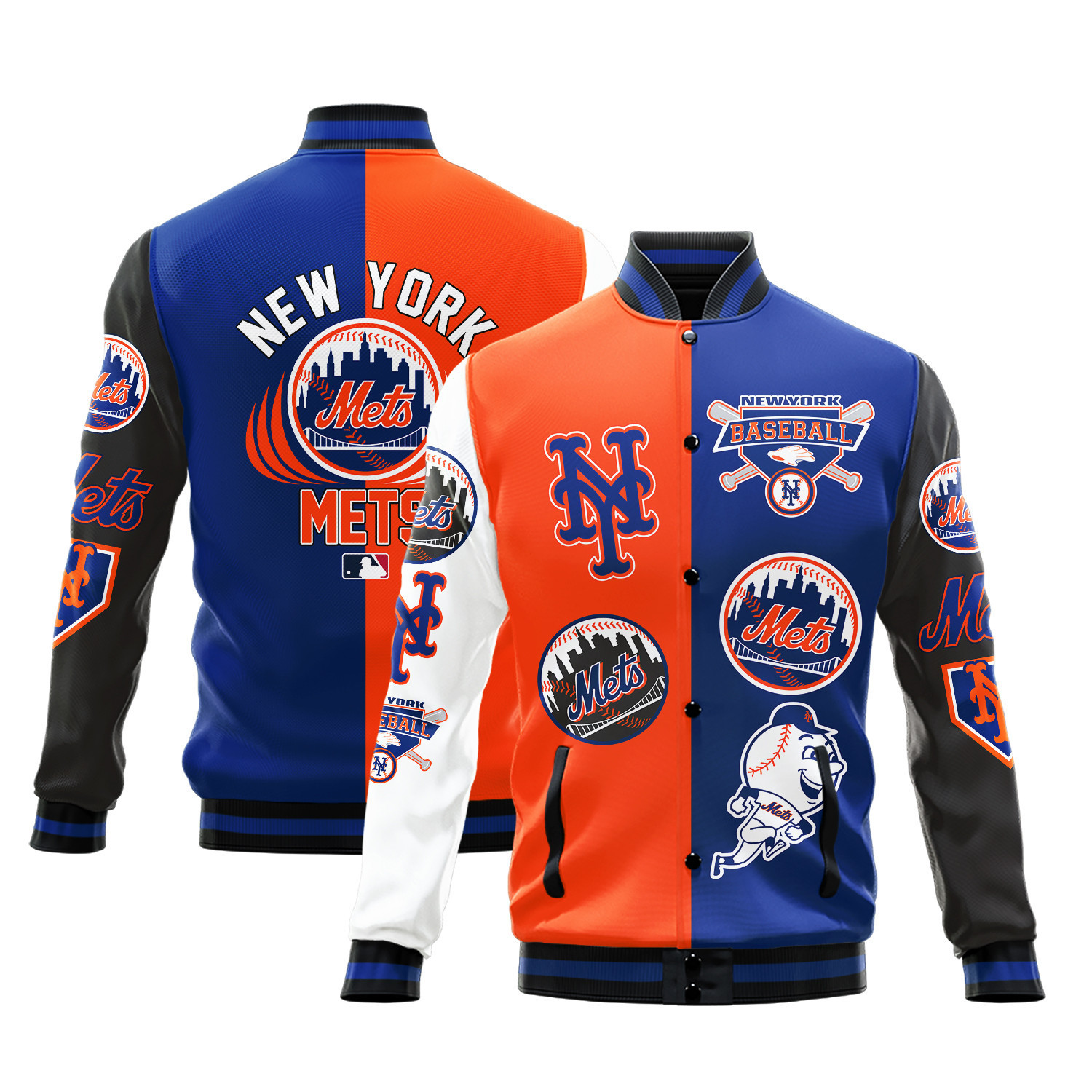 new york mets mlb baseball varsity jacket baseball jacket all over print stm v3 m6egv