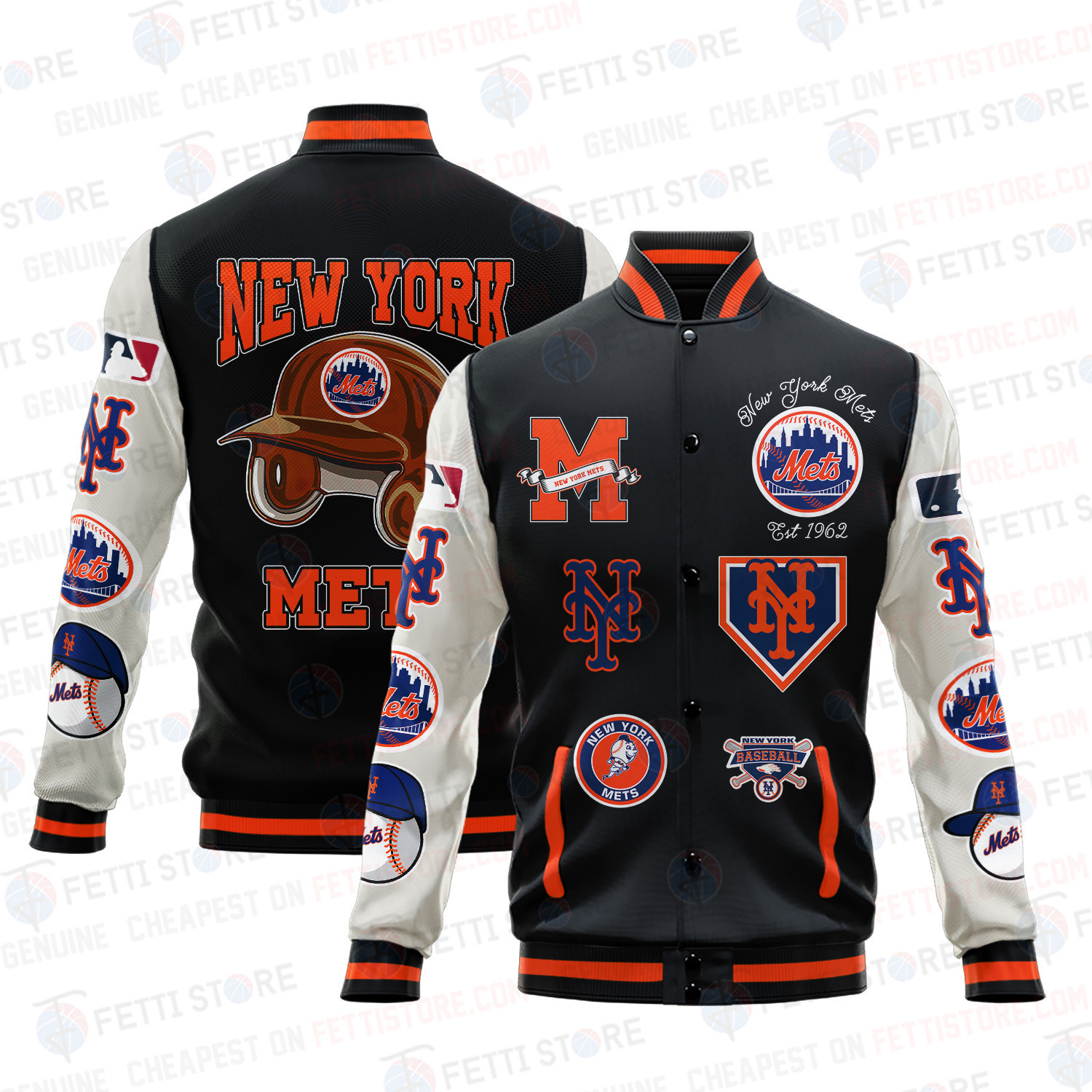 new york mets mlb baseball varsity jacket baseball jacket all over print v2 ntfs5