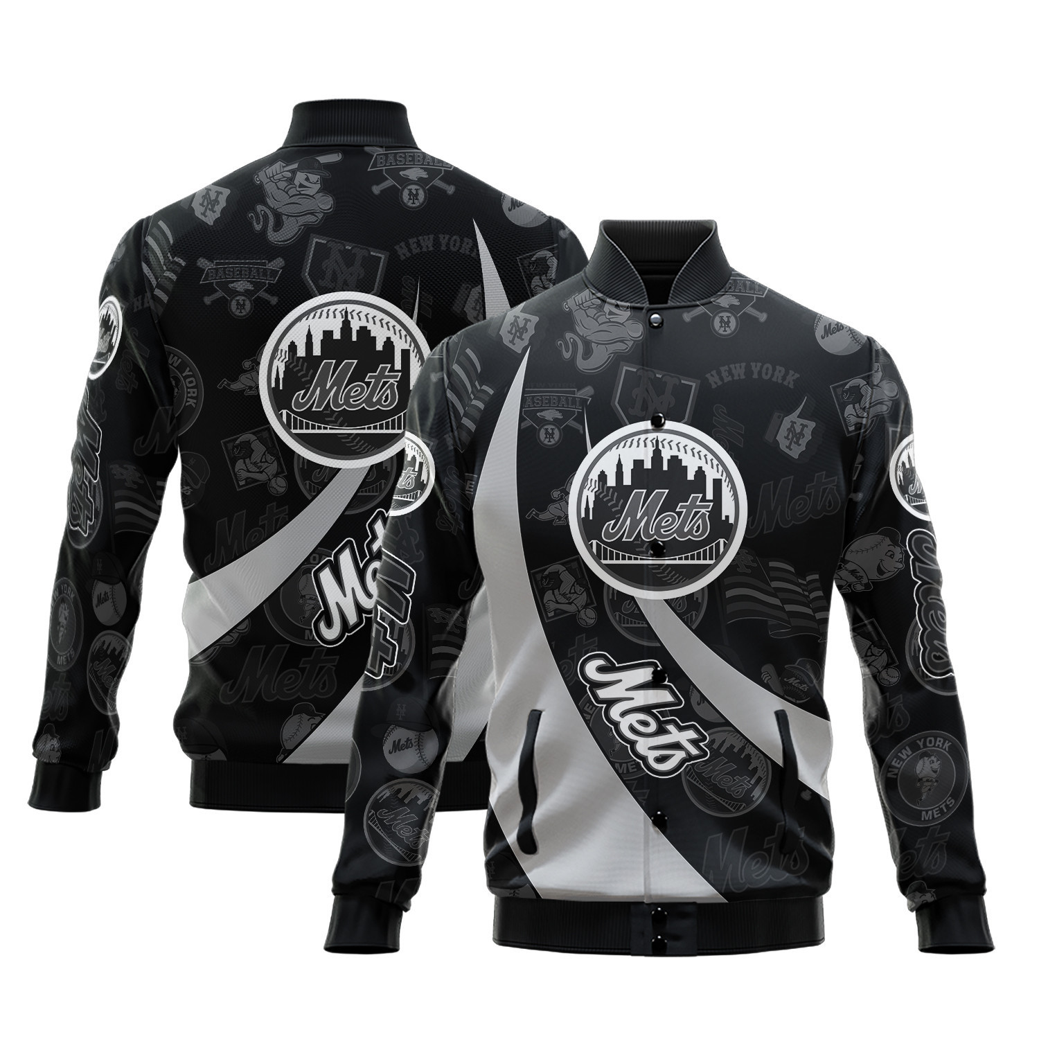 new york mets mlb baseball varsity jacket baseball jacket all over print v3 1kecv