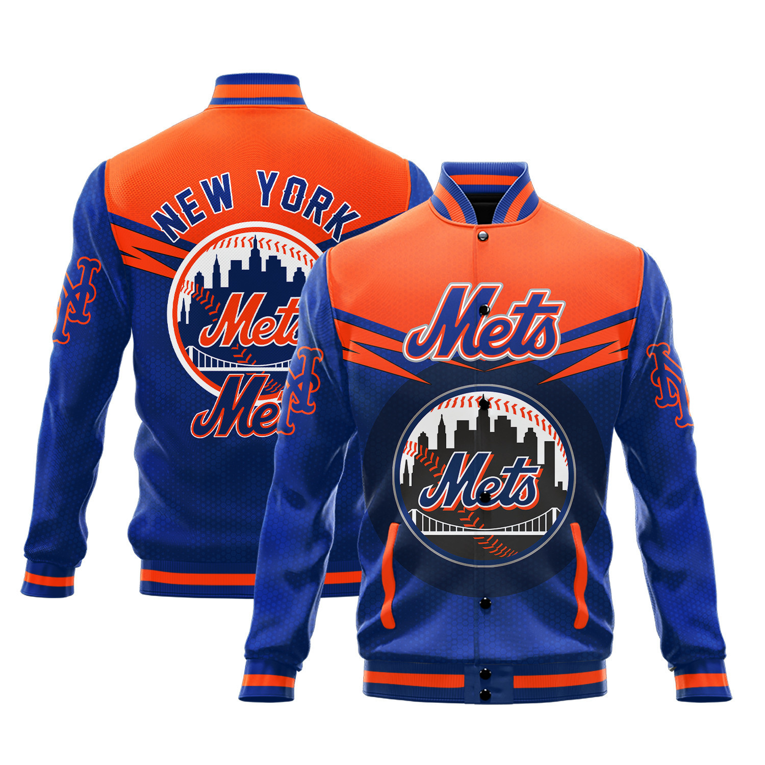 new york mets mlb baseball varsity jacket baseball jacket all over print v7 cclzc