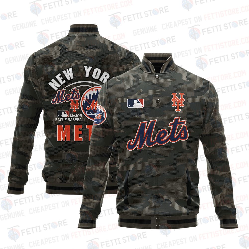 new york mets mlb camo baseball varsity jacket baseball jacket all over print stm f1b5q