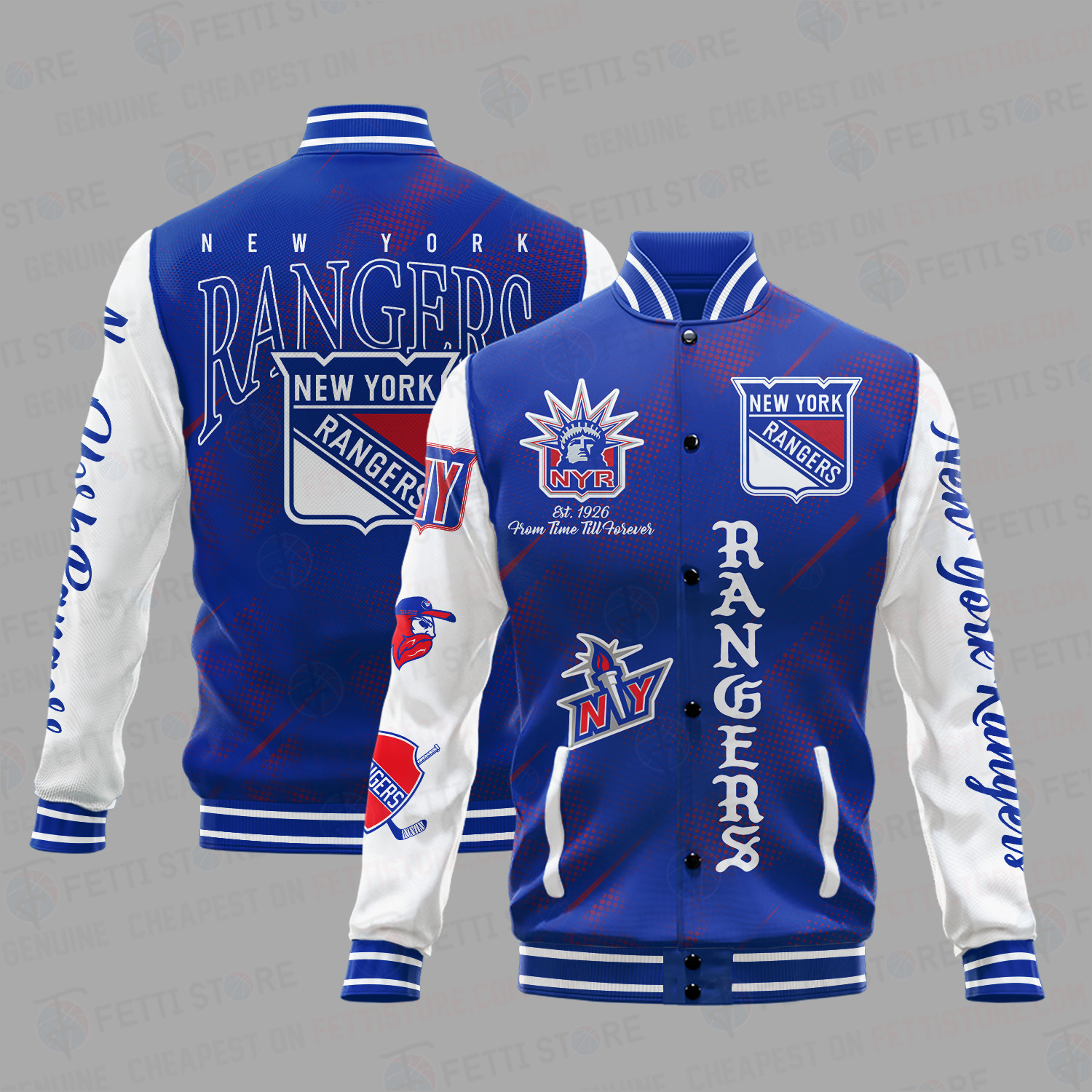 new york rangers nhl baseball varsity jacket baseball jacket all over print sh1 v1 xvlqk