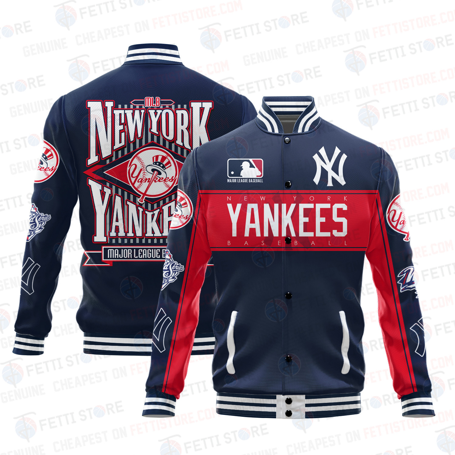 new york yankees american league baseball vintage pattern baseball varsity jacket baseball jacket all over print m7z6k