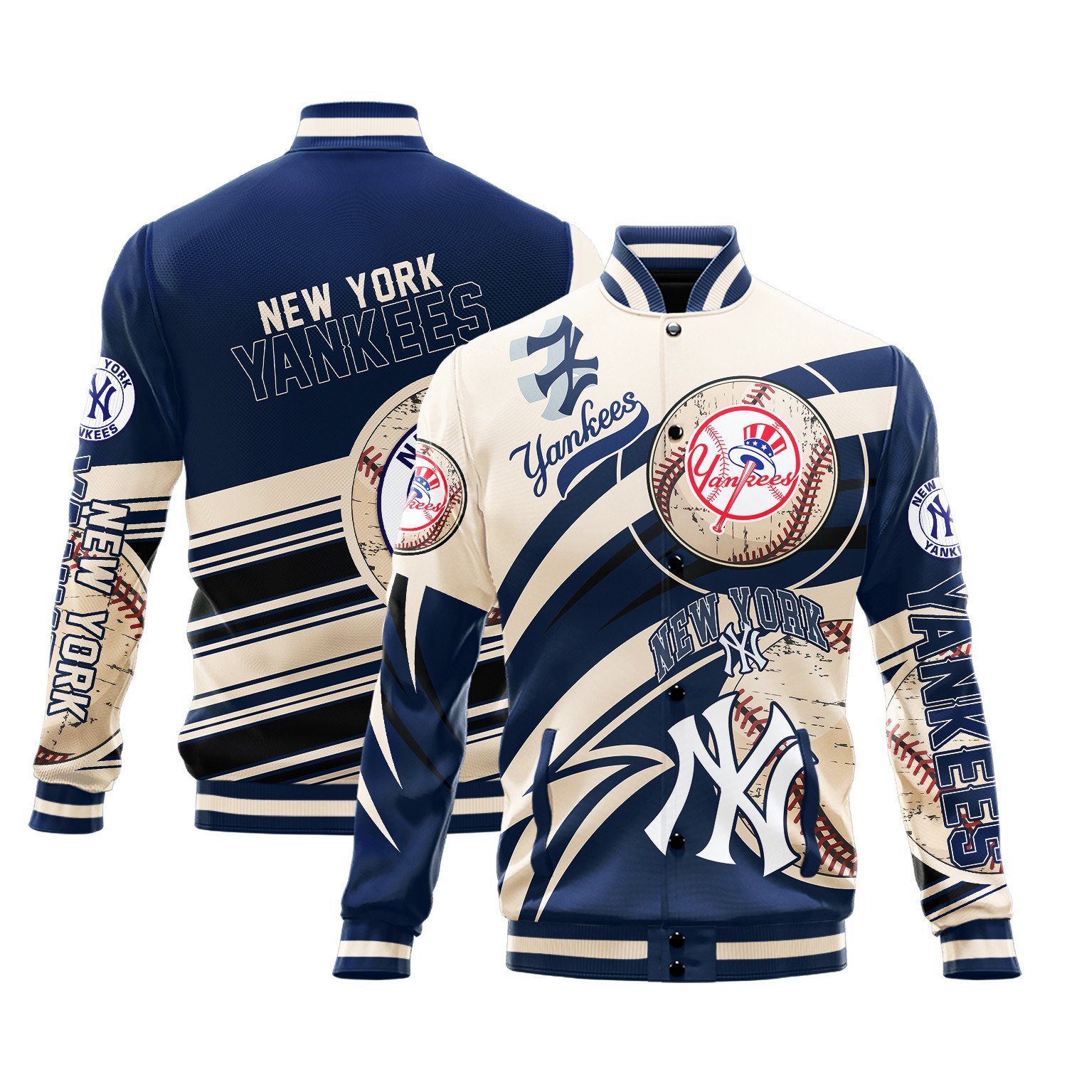 new york yankees baseball varsity jacket baseball jacket all over print wf endsv