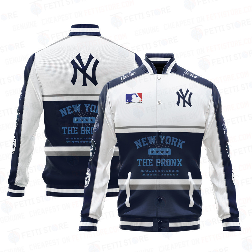 new york yankees baseball white and dark blue pattern baseball varsity jacket baseball jacket all over print gtq5t