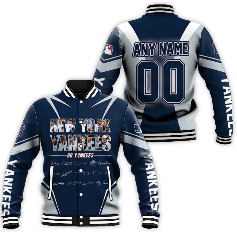 new york yankees go yankees signed all over print gift with personalized for yankees fans baseball jacket button up zipper hooded all over print mlb q1vuc