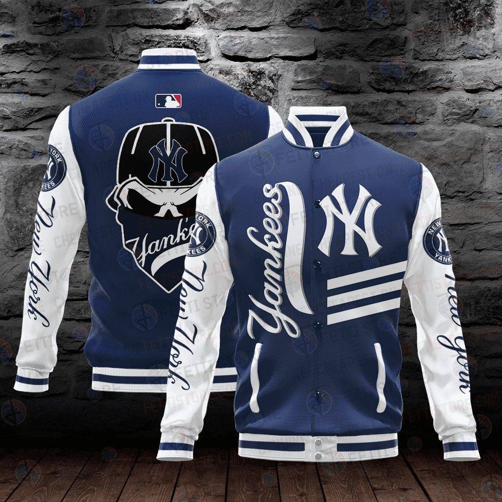 new york yankees mlb baseball varsity jacket baseball jacket all over print jmlp1