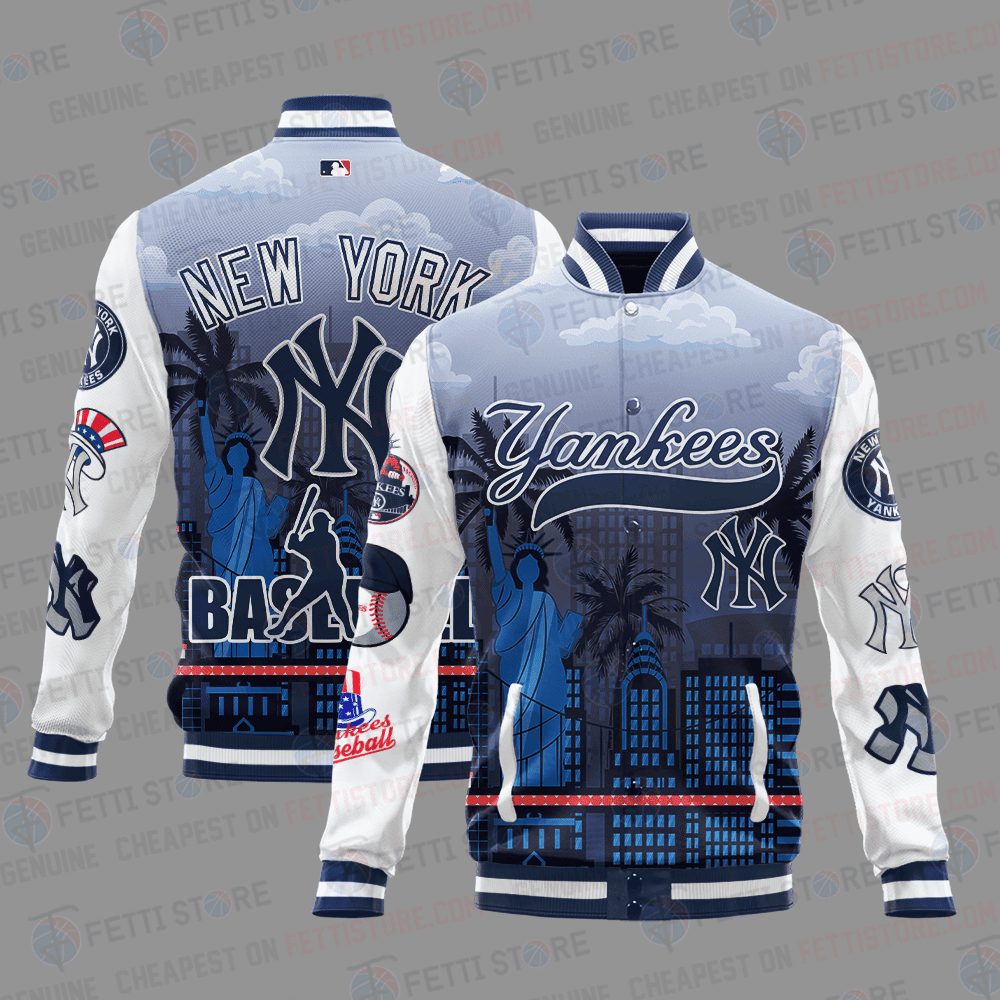 new york yankees mlb baseball varsity jacket baseball jacket all over print stm foyag