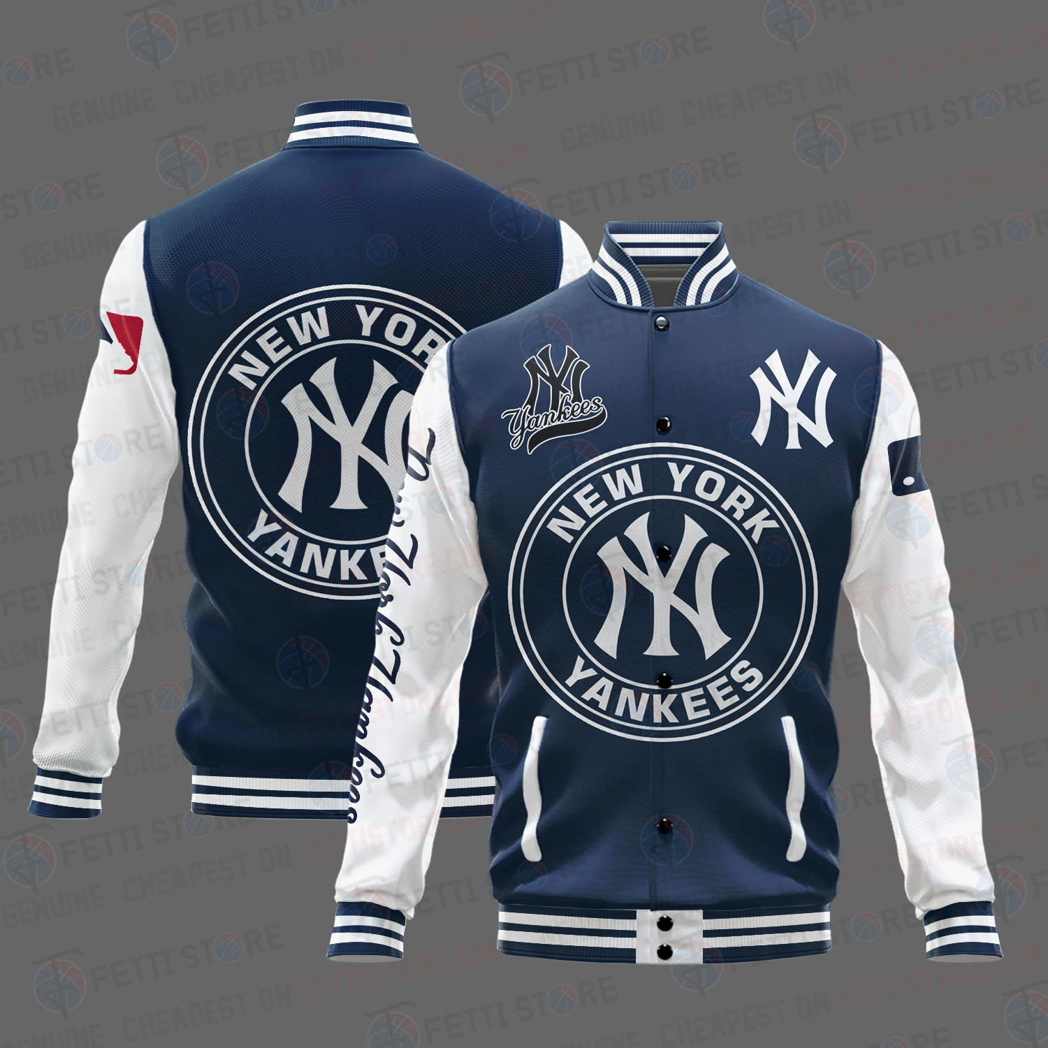 new york yankees mlb baseball varsity jacket baseball jacket all over print stm mxmxl