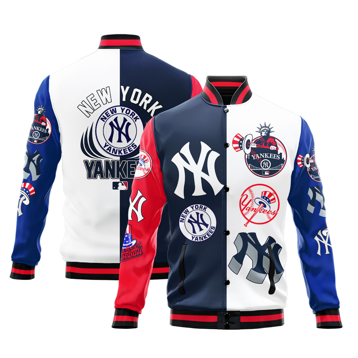 new york yankees mlb baseball varsity jacket baseball jacket all over print stm v3 wvkq3