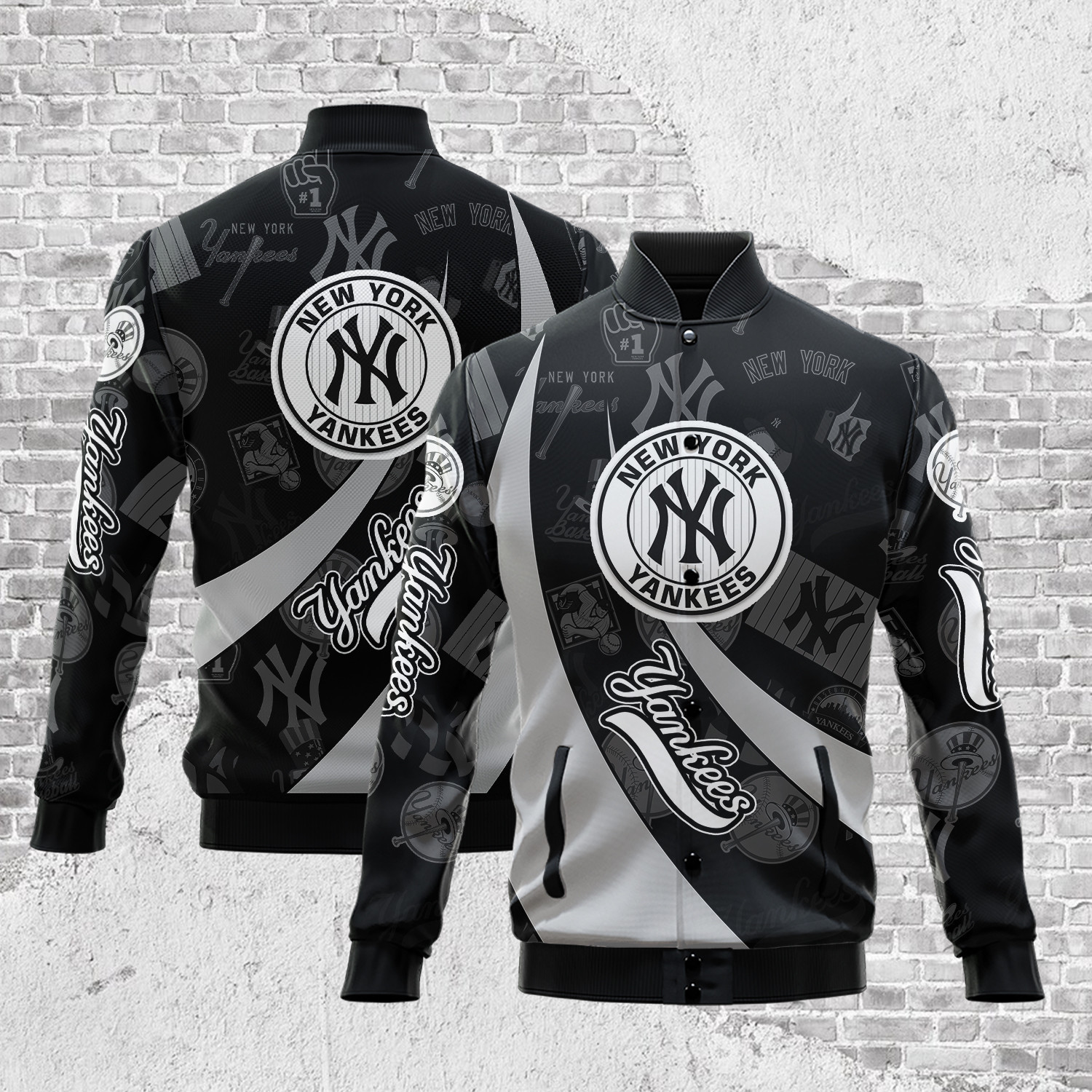 new york yankees mlb baseball varsity jacket baseball jacket all over print v3 0tyf1