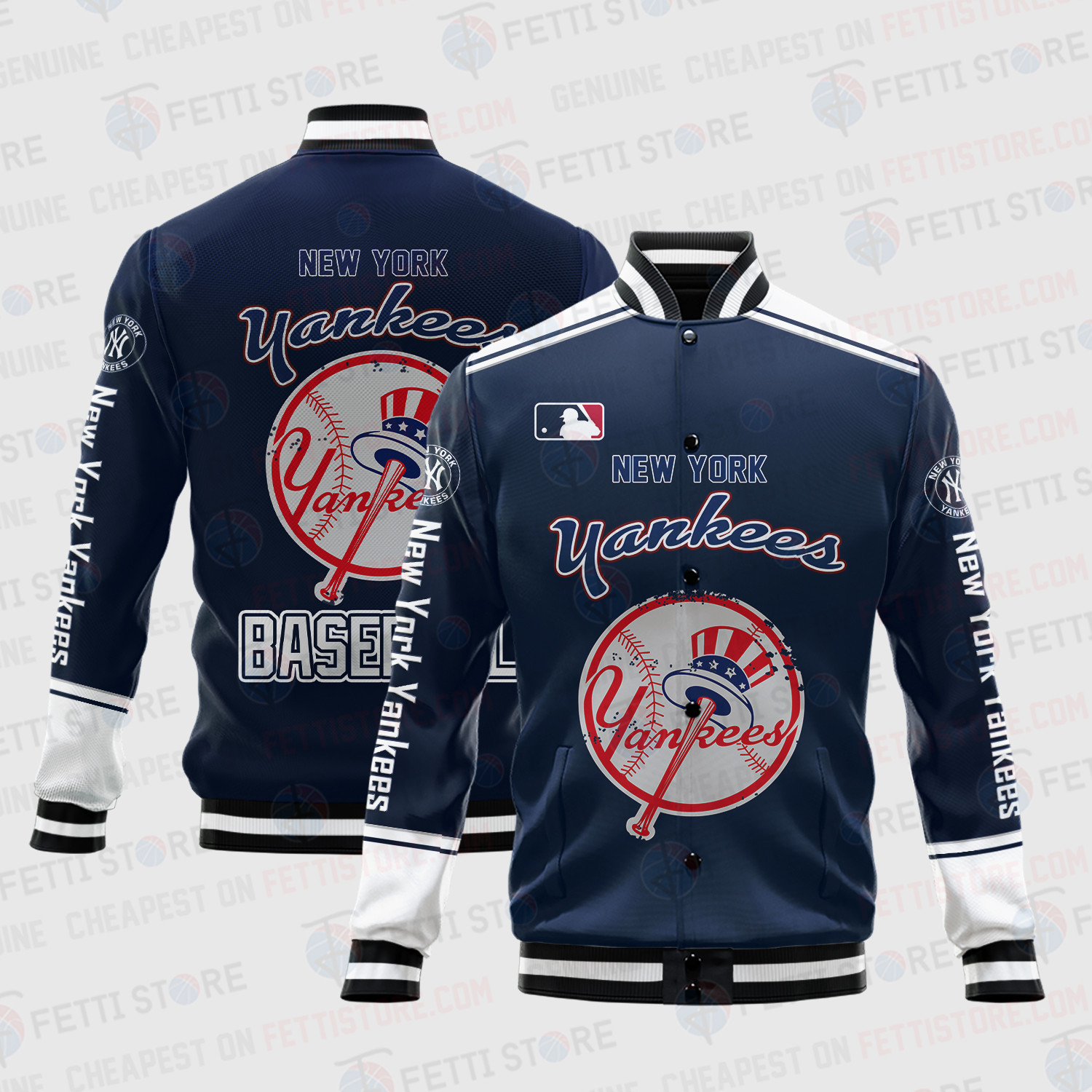 new york yankees mlb baseball varsity jacket baseball jacket all over print v5 neslw