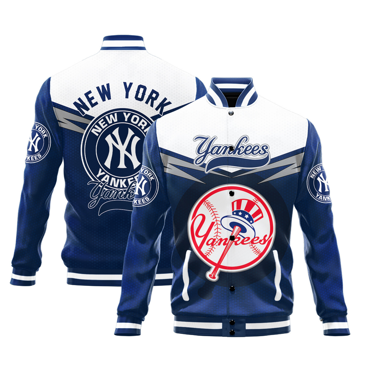 new york yankees mlb baseball varsity jacket baseball jacket all over print v7 uxbwx