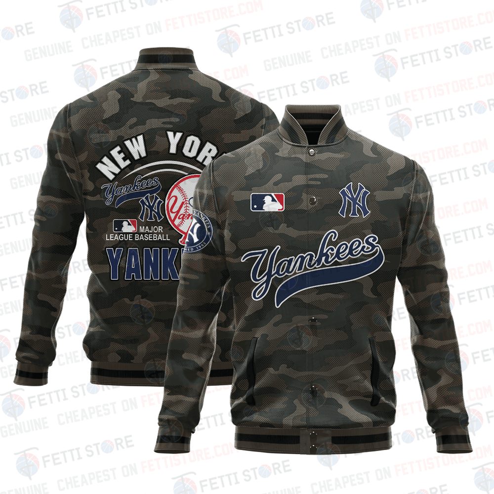 new york yankees mlb camo baseball varsity jacket baseball jacket all over print stm 00fza