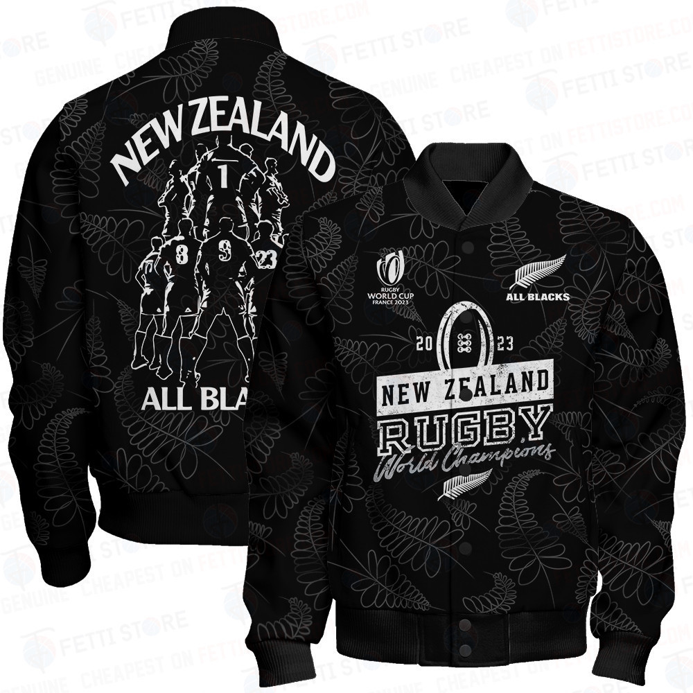 new zealand all blacks rugby world cup 2023 new design baseball varsity jacket baseball jacket all over print 8prld