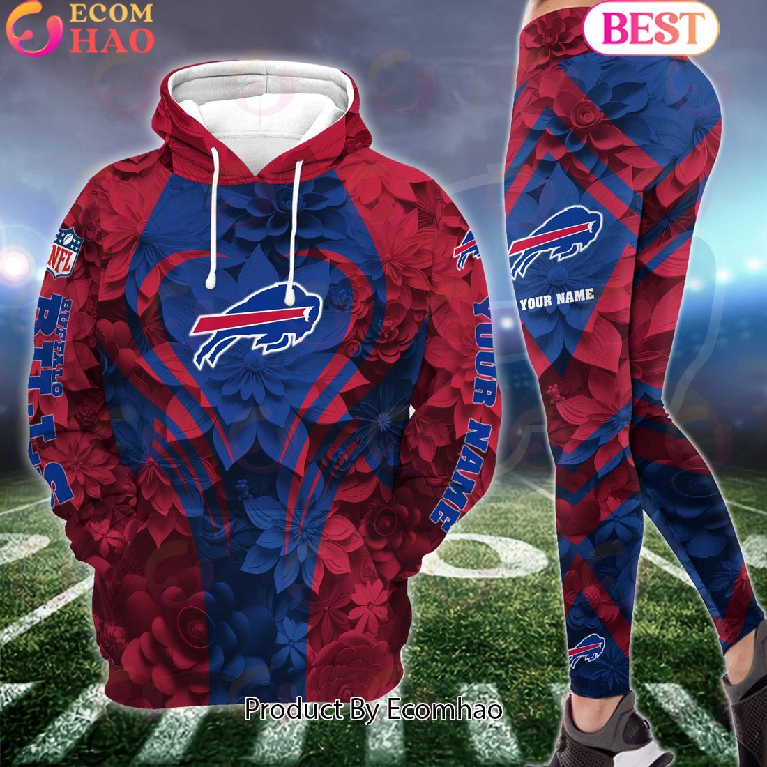 nfl buffalo bills special flowers design hoodie and leggings 1 7cEHa