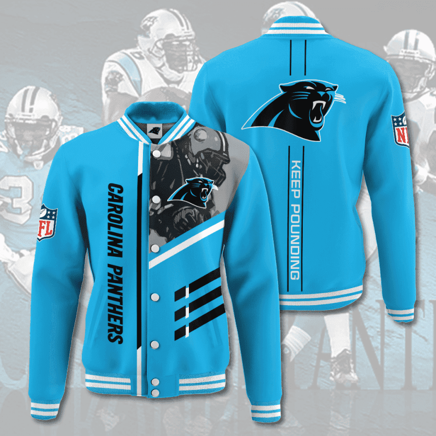 nfl league carolina panthers 3d printed baseball varsity jacket baseball jacket all over print v18 i2ods