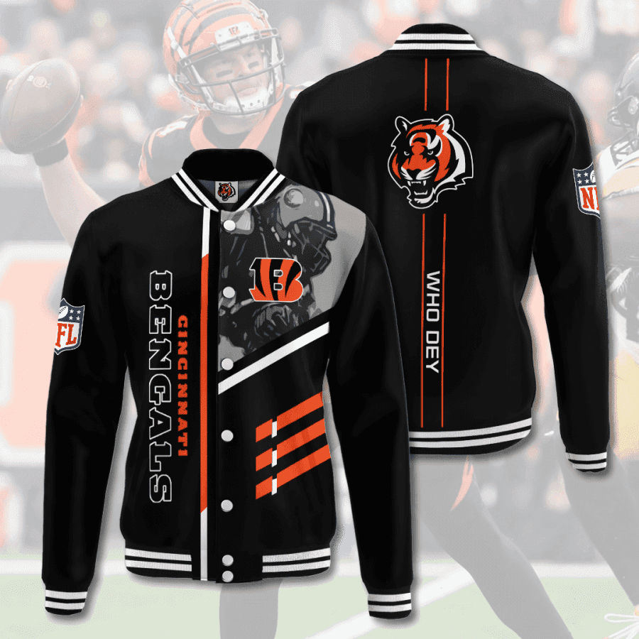 nfl league cincinnati bengals 3d printed baseball varsity jacket baseball jacket all over print v27 ibmxv