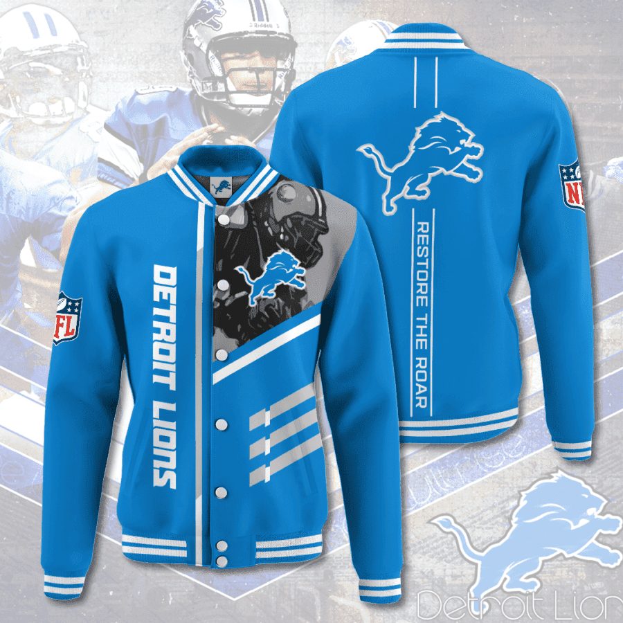 nfl league detroit lions 3d printed baseball varsity jacket baseball jacket all over print v32 veeig